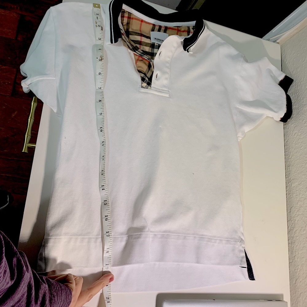 Kids boys Burberry white shirt